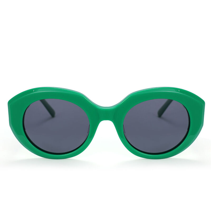 Sylvia Cat Eye Green Sunglasses