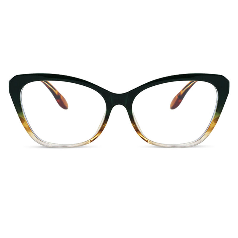 Gladys Cat Eye Green Glasses
