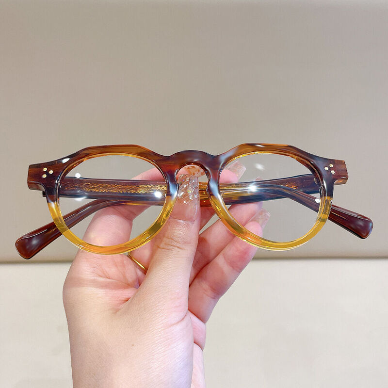 Douie Round Orange Glasses