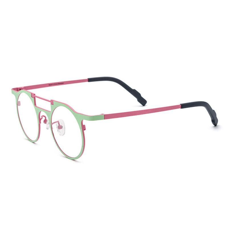 Woolley Round Green Glasses