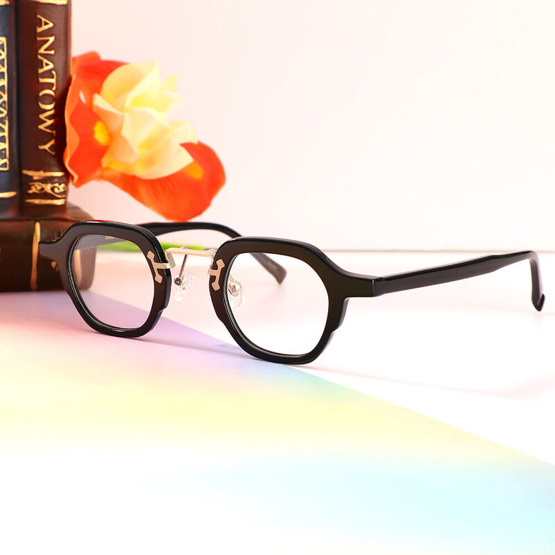 Ivan Square Black Glasses