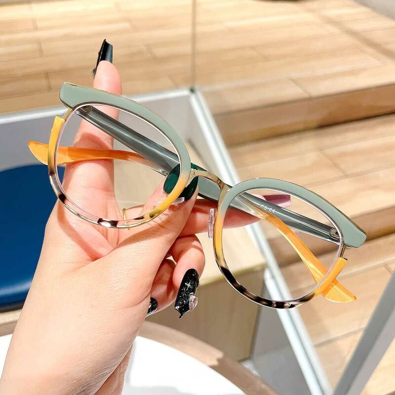 Harte Cat Eye Yellow Glasses