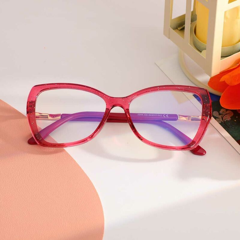 Dinah Cat Eye Purple Glasses