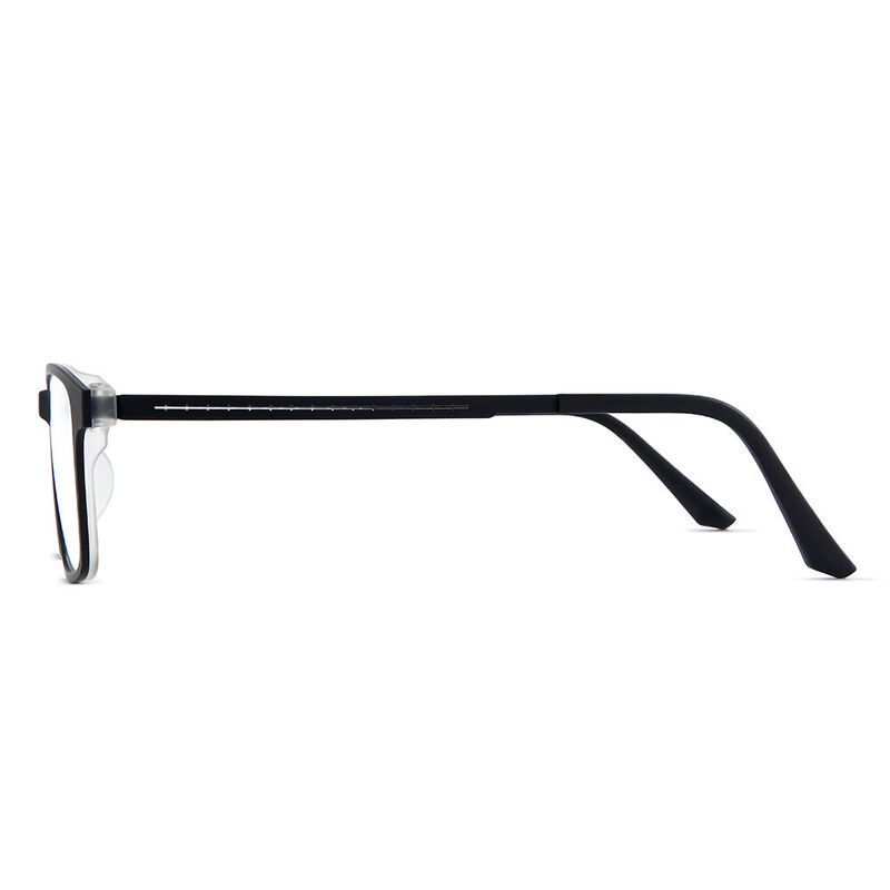 Salome Rectangle Black Transparent Glasses