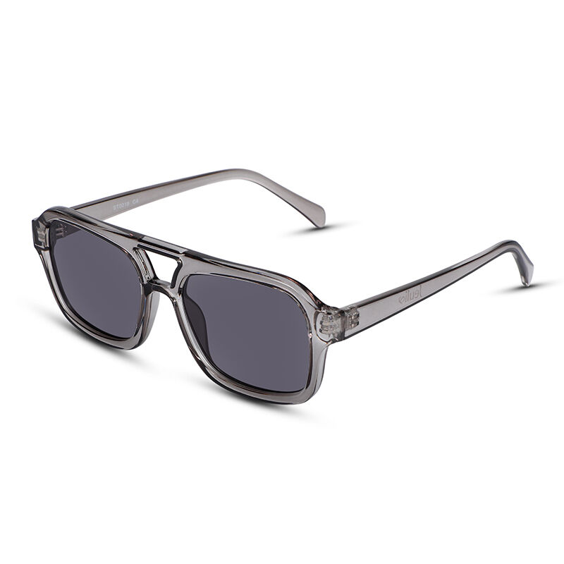 On the Flight Rectangle Grey Sunglasses