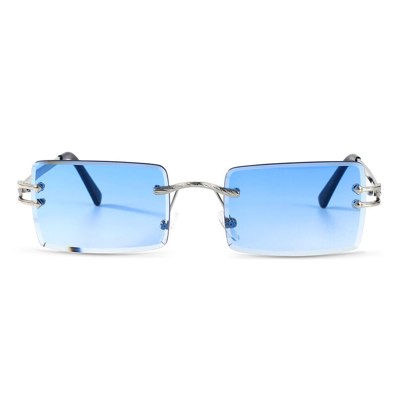 Hue Fantasy Rectangle Blue Gradient Sunglasses