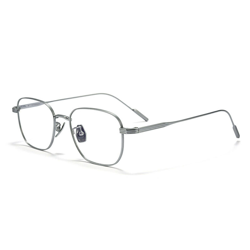 Omari Square Silver Glasses