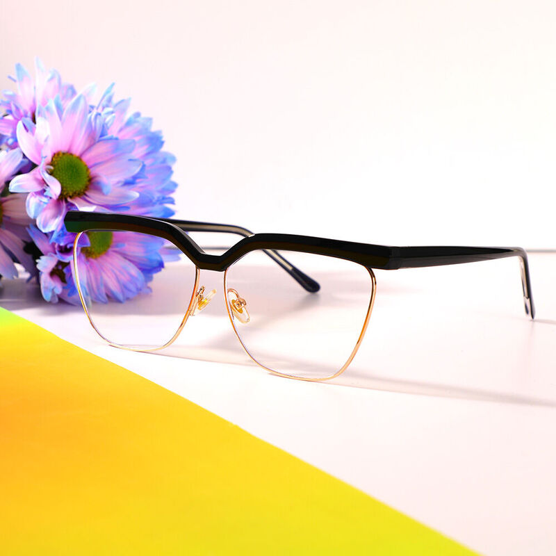 Gaskell Aviator Black Glasses