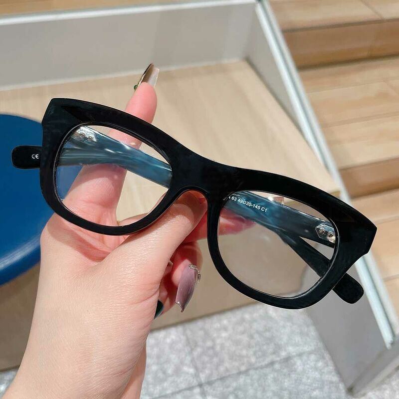 Raleign Square Black Glasses