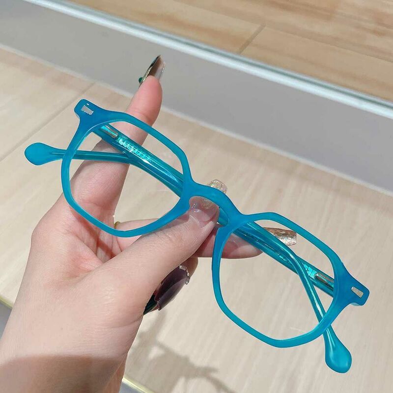 Micah Geometric Blue Glasses