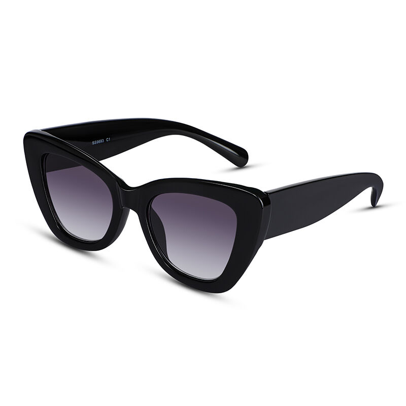 Honeymoon Cat Eye Black/Grey Gradient Sunglasses