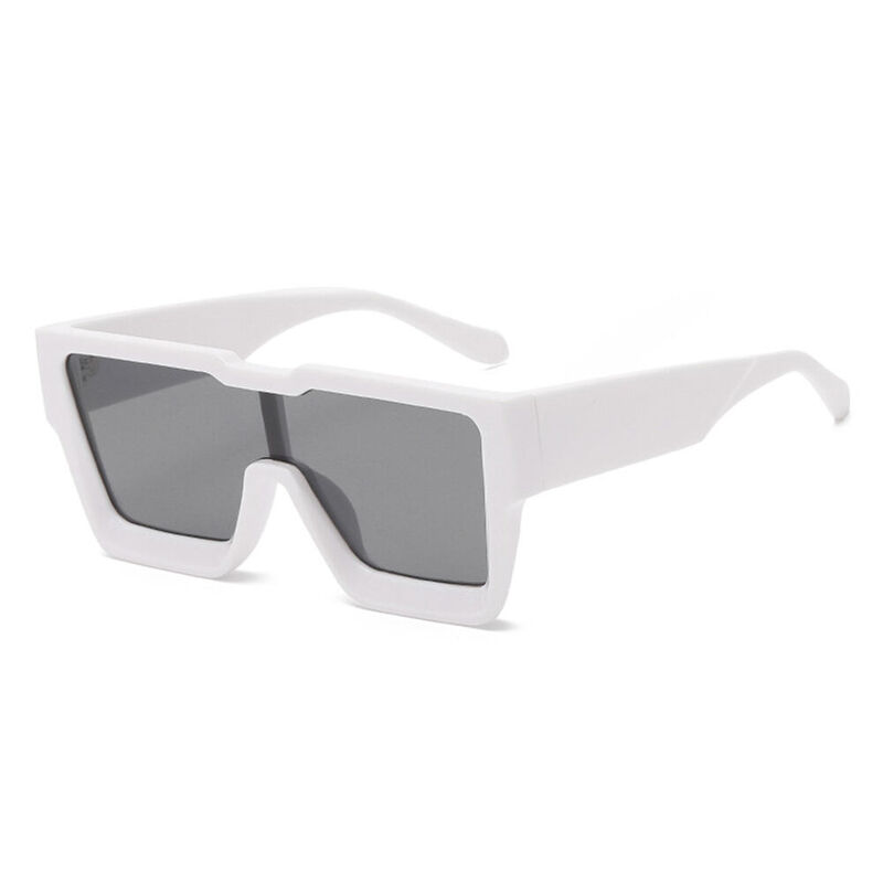 Eon Square White Sunglasses