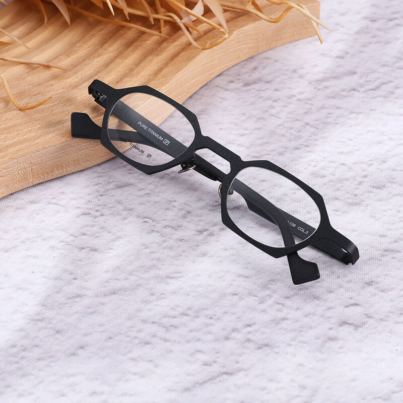 Saul Geometric Grey Glasses