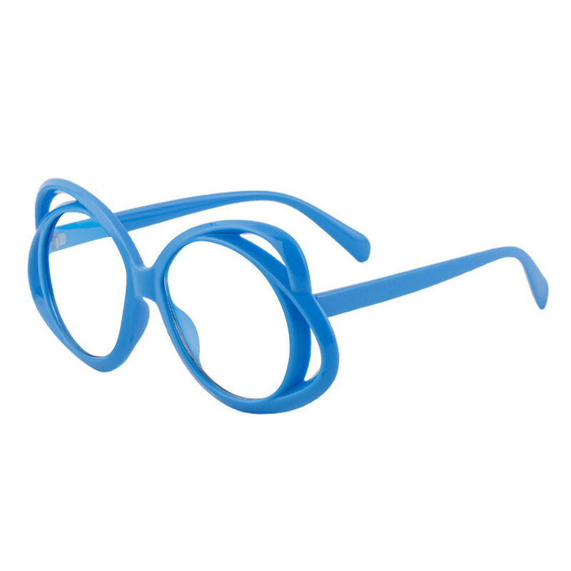 Harold Round Blue Glasses