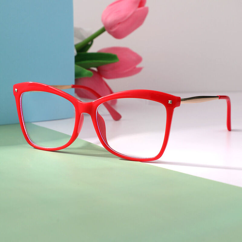 Adaire Cat Eye Red Glasses