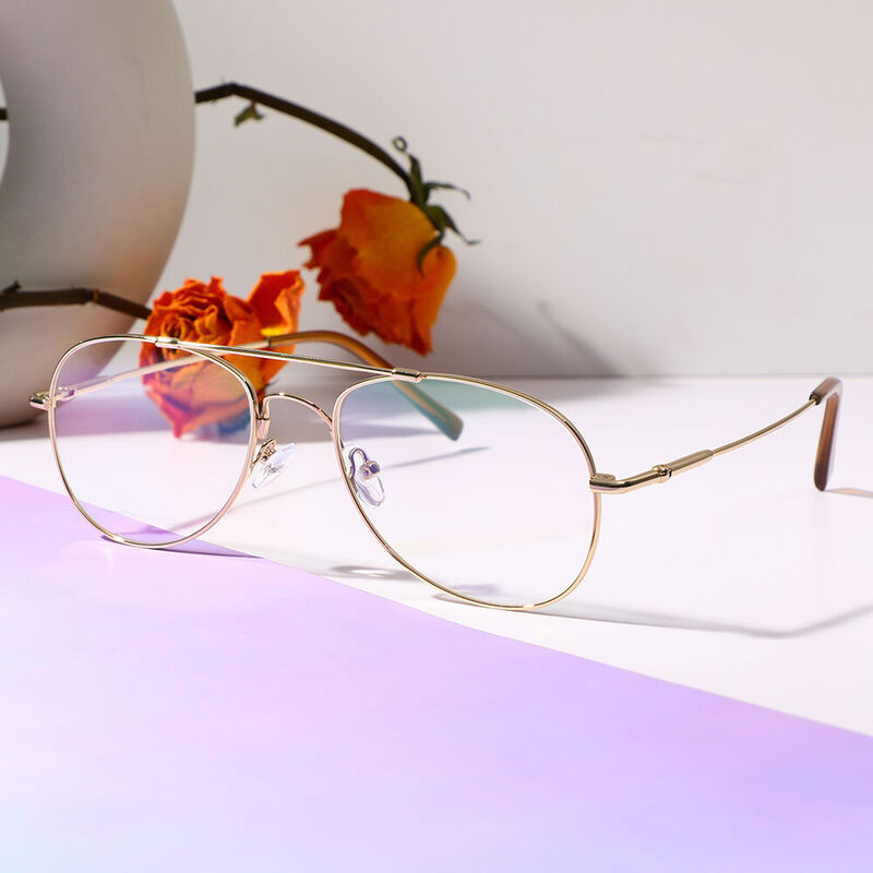 Effie Aviator Gold Glasses