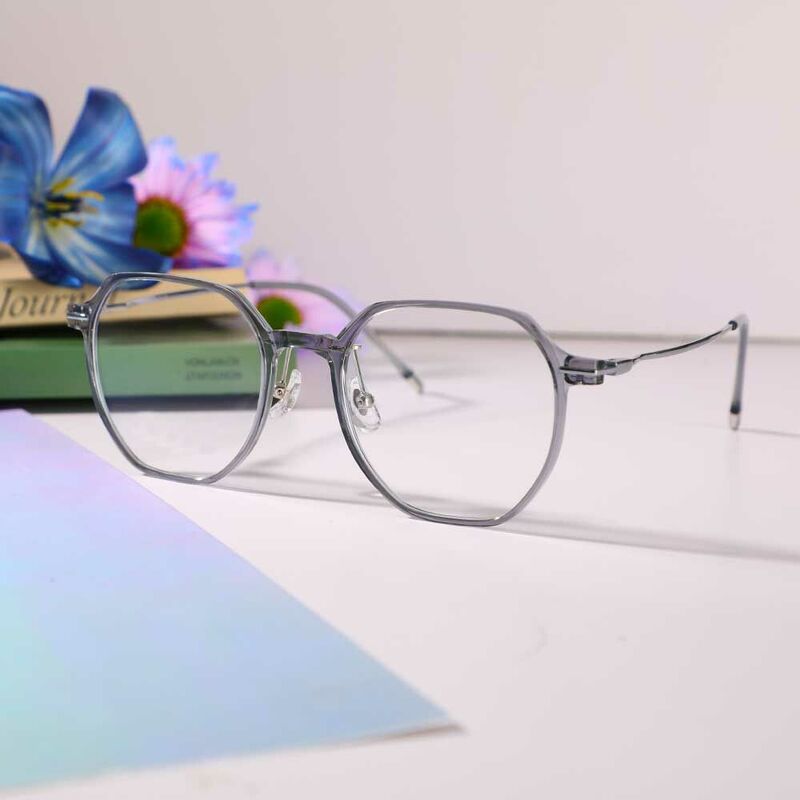 Curme Geometric Gray Glasses
