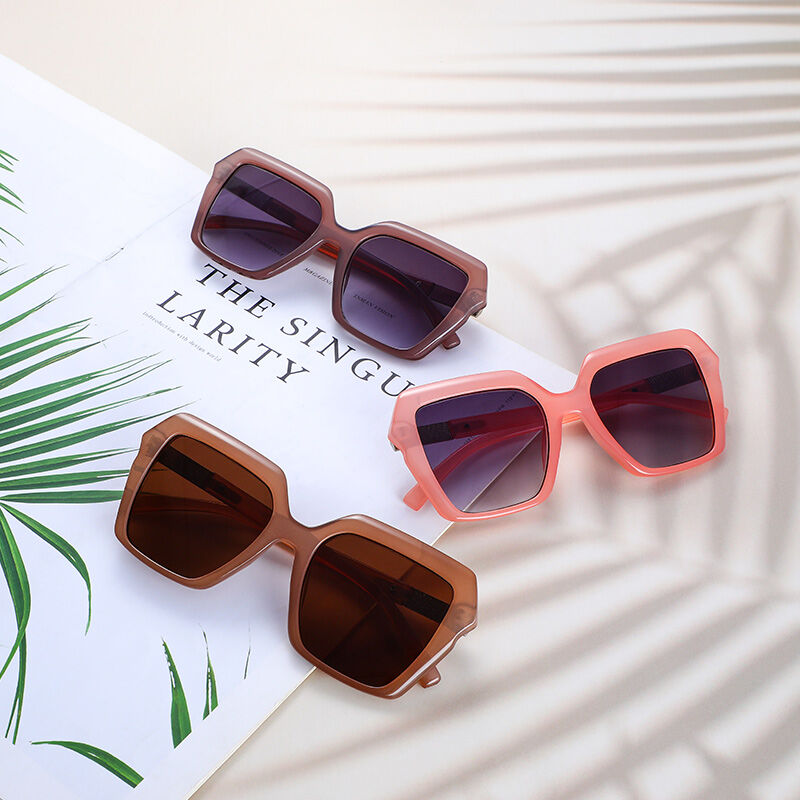 Sweet Heart Cat Eye Brown Sunglasses