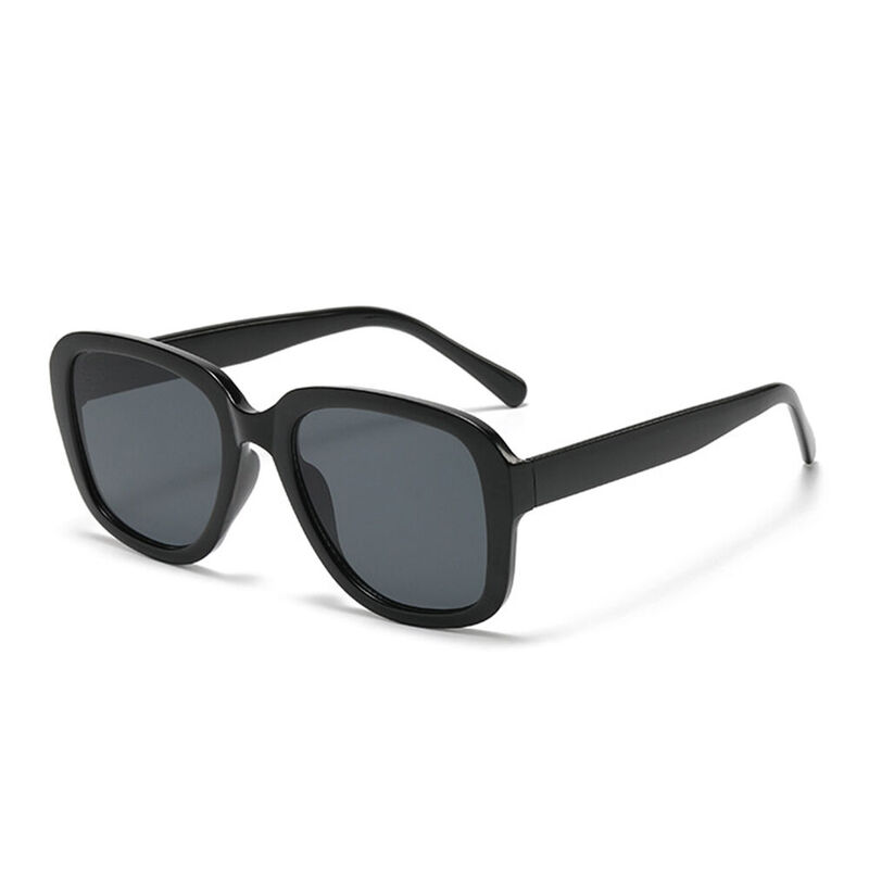 Ingrid Square Black Sunglasses