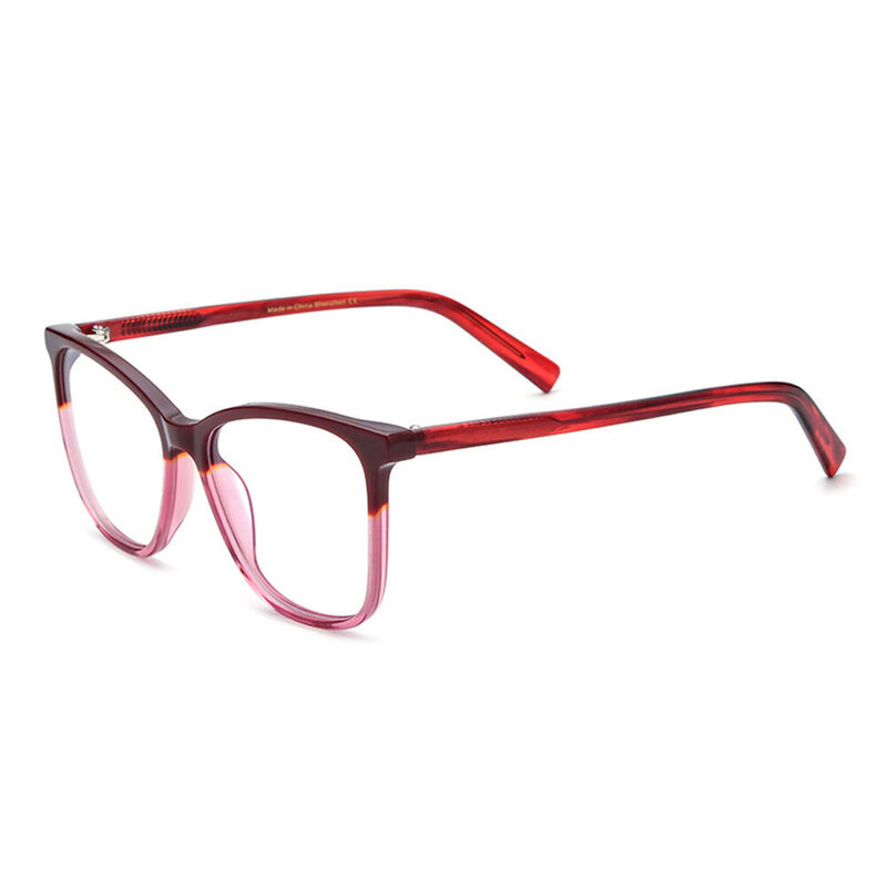 Dorlus Square Red Glasses