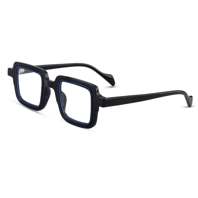 Tetteh Square Black Glasses