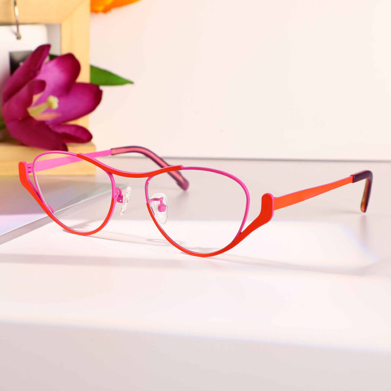Norton Oval Red Glasses
