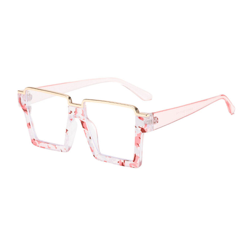 Olga Square Pink Glasses