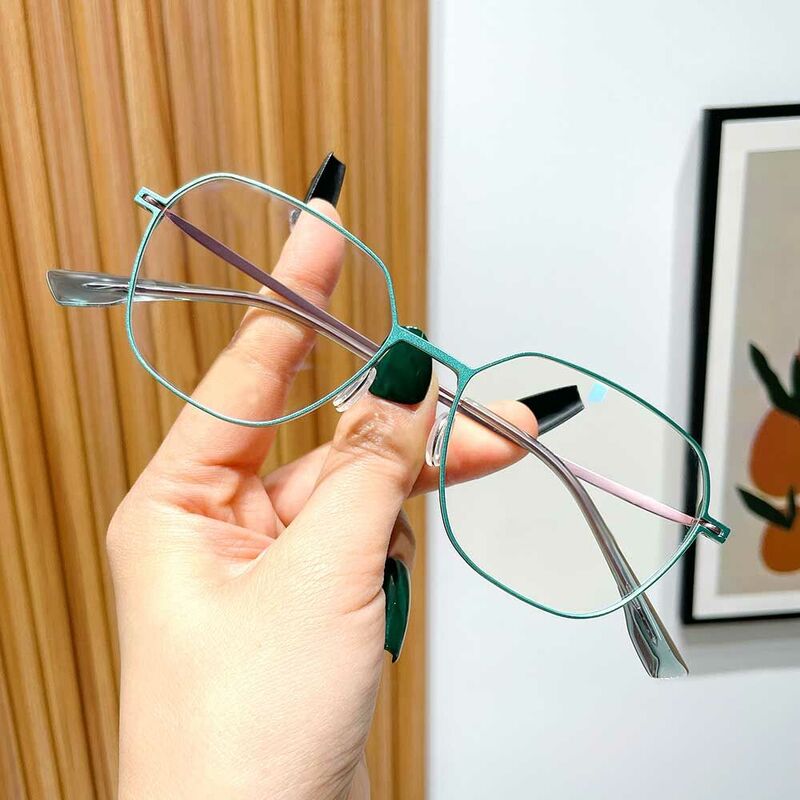 Lunettes de Vue Charles Géométrique Bleu
