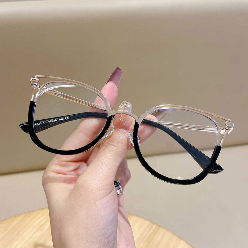 Helin Cat Eye Black Glasses