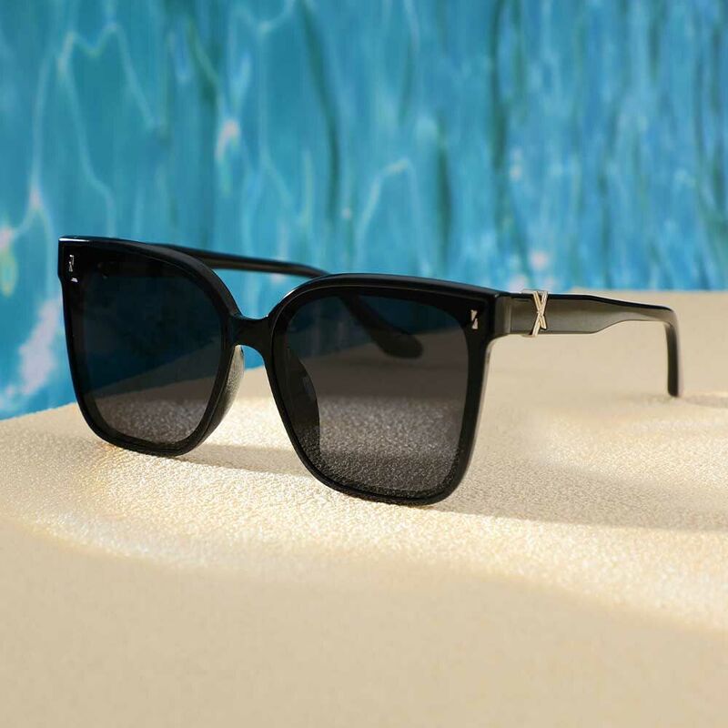 Bowen Quadratische Graue Sonnenbrille