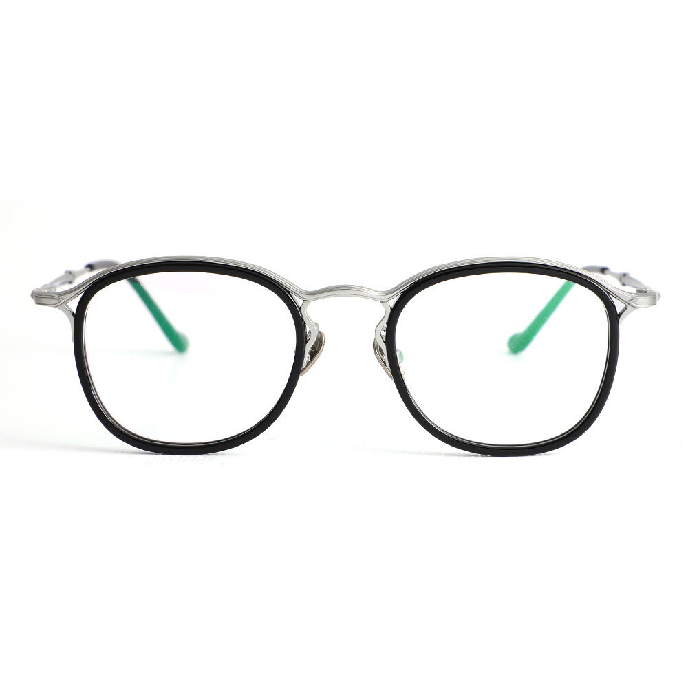 Occhiali da Vista Dempsey Quadrato Nero Argenteo