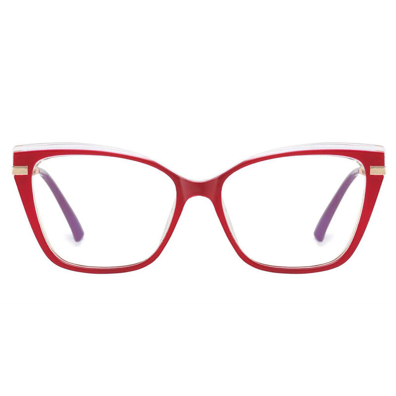 Ryann Cat Eye Red Glasses