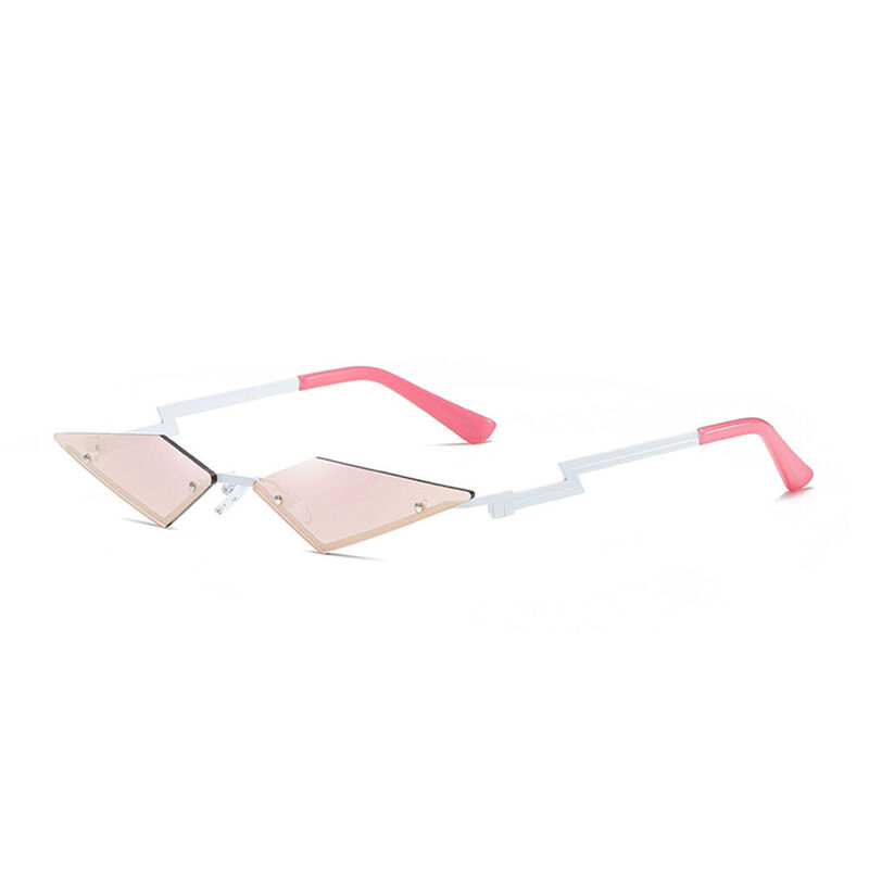 Locket Geometric Pink Sunglasses