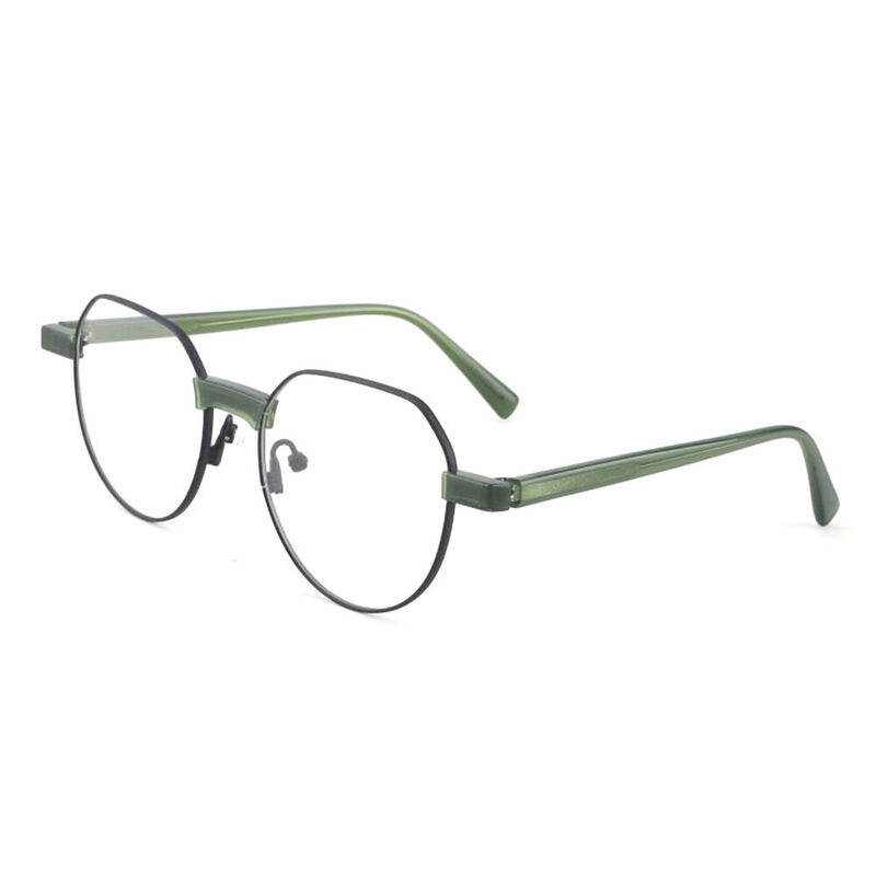 Marlowe Round Black Glasses