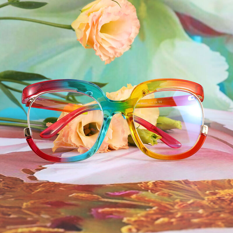 Hazel Round Rainbow Glasses