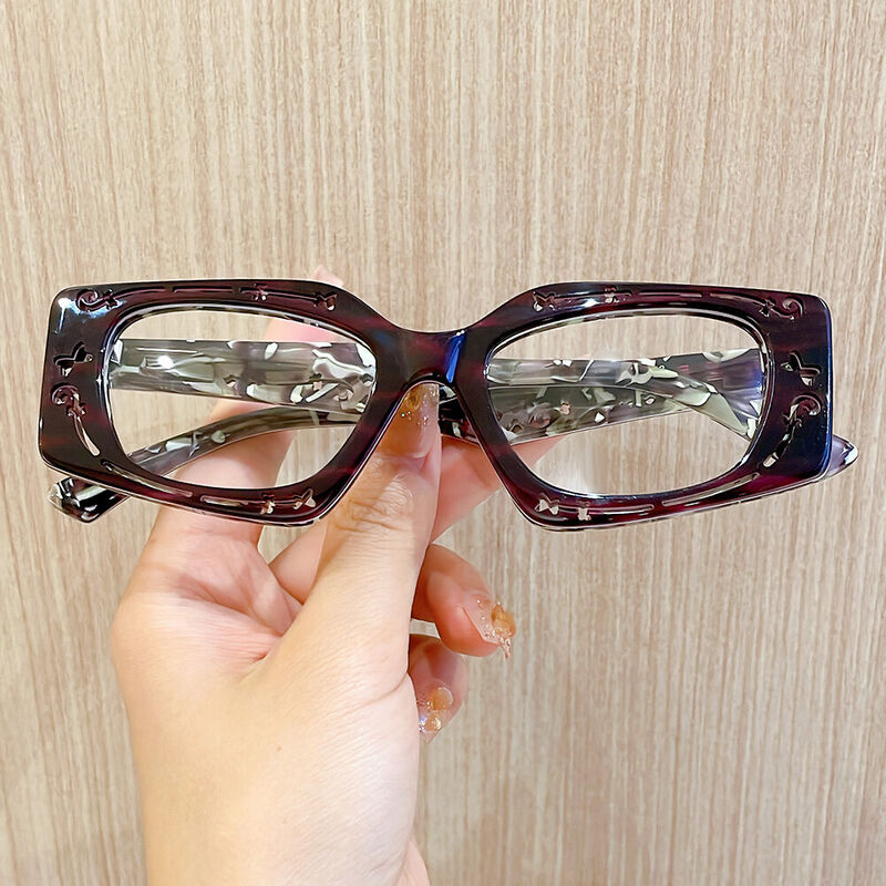 Zimmerma Geometric Brown Glasses
