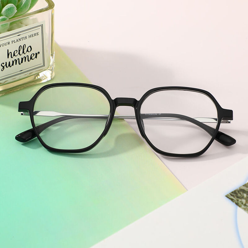Virgil Geometric Black Glasses