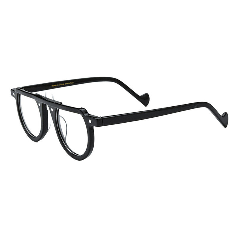 Maria Round Black Glasses