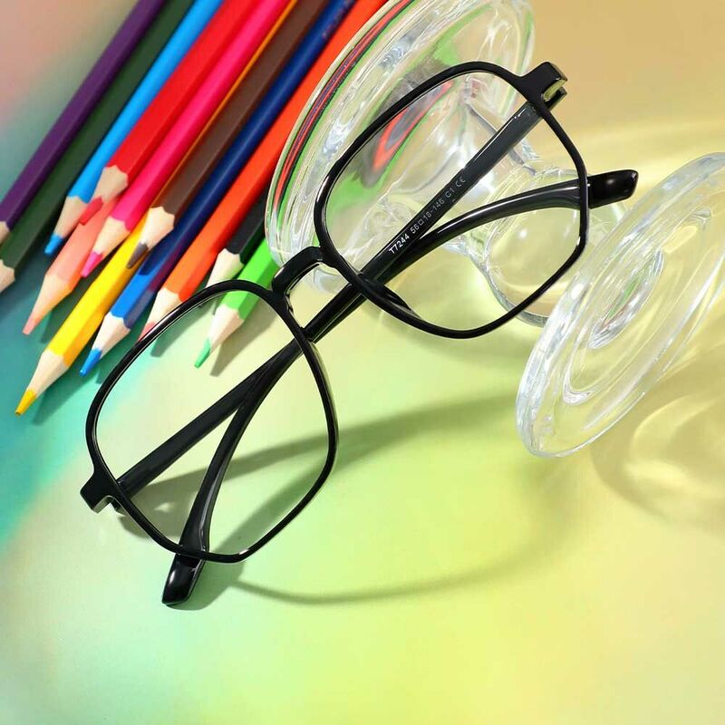 Enoch Square Black Glasses