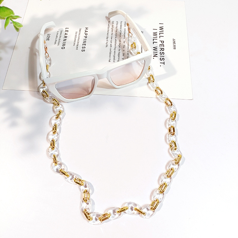 Chaîne de Lunettes Alliage d'acétate Élégant Nora Transparent