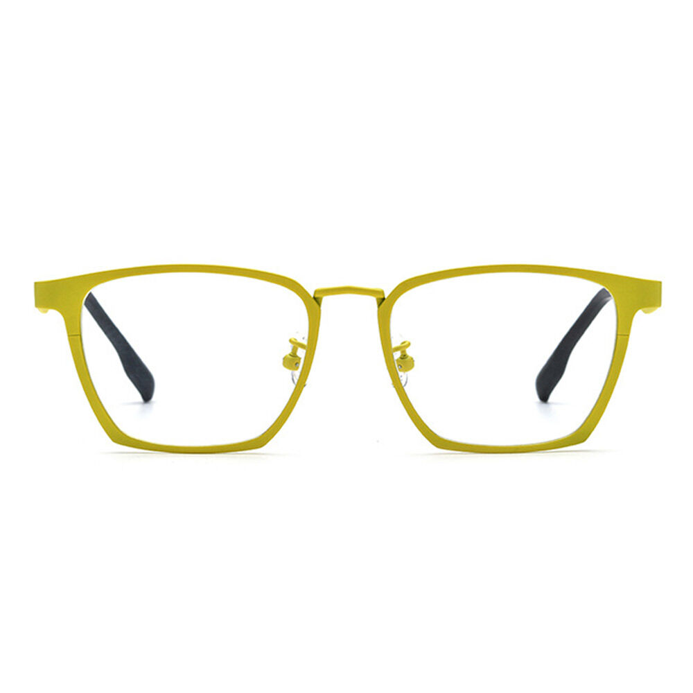 Baker Rechteckige Gelbe Brille