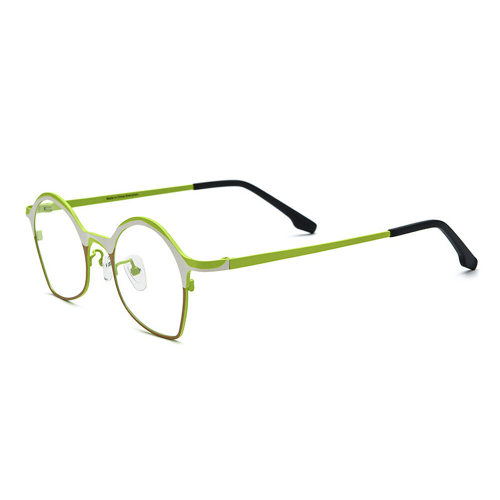 Bets Oval White Glasses