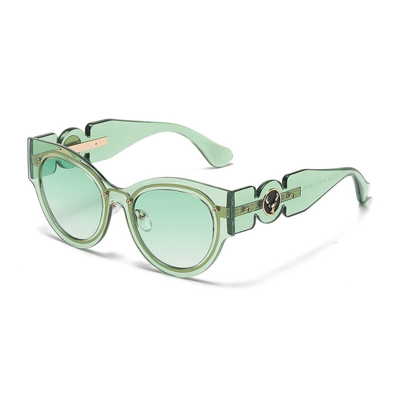 Cynthe Cat Eye Grüne Sonnenbrille