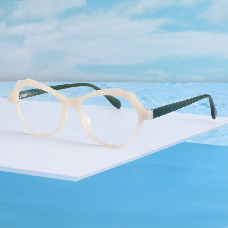 entham Cat Eye Beige Glasses