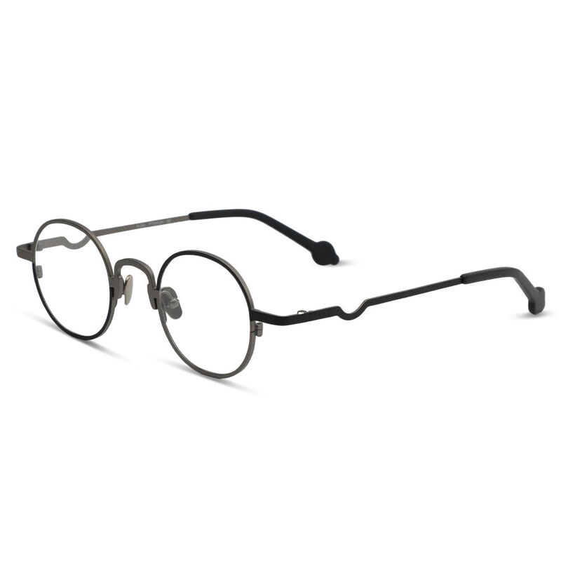 Margot Round Black Glasses