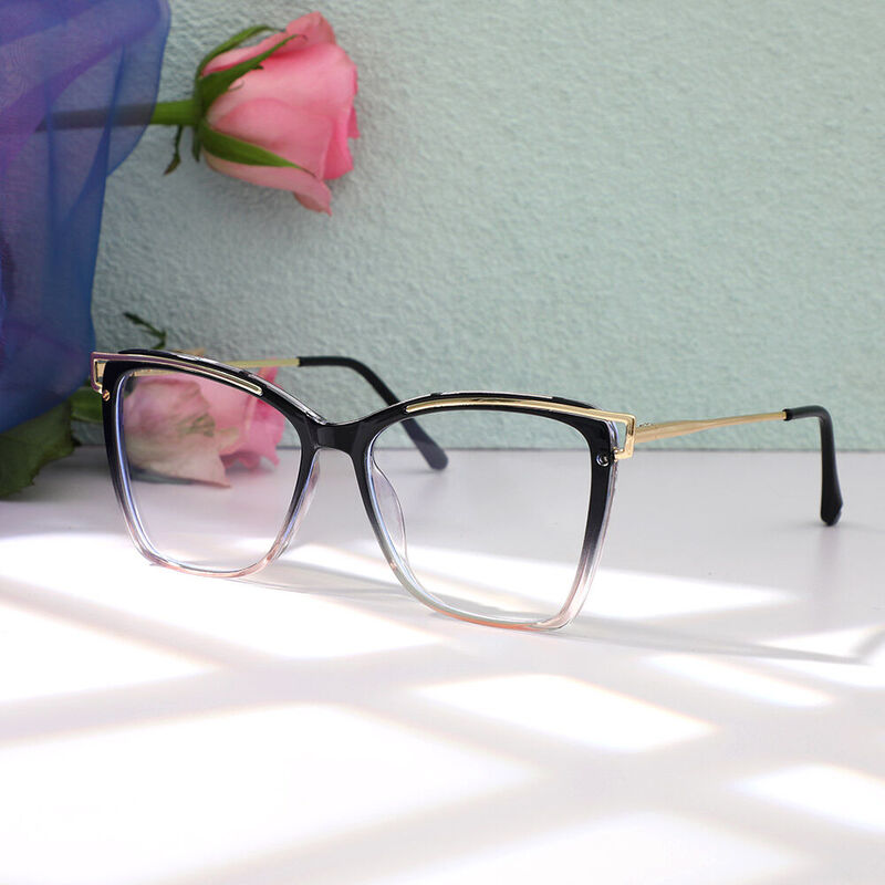 Anderio Cat Eye Schwarze Rosa Brille