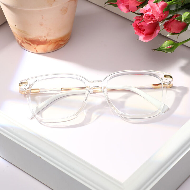 Franci Square Clear Glasses