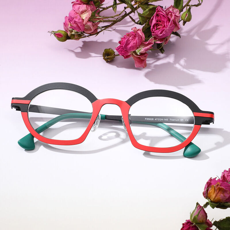 Bartholom Ovale Rote Brille