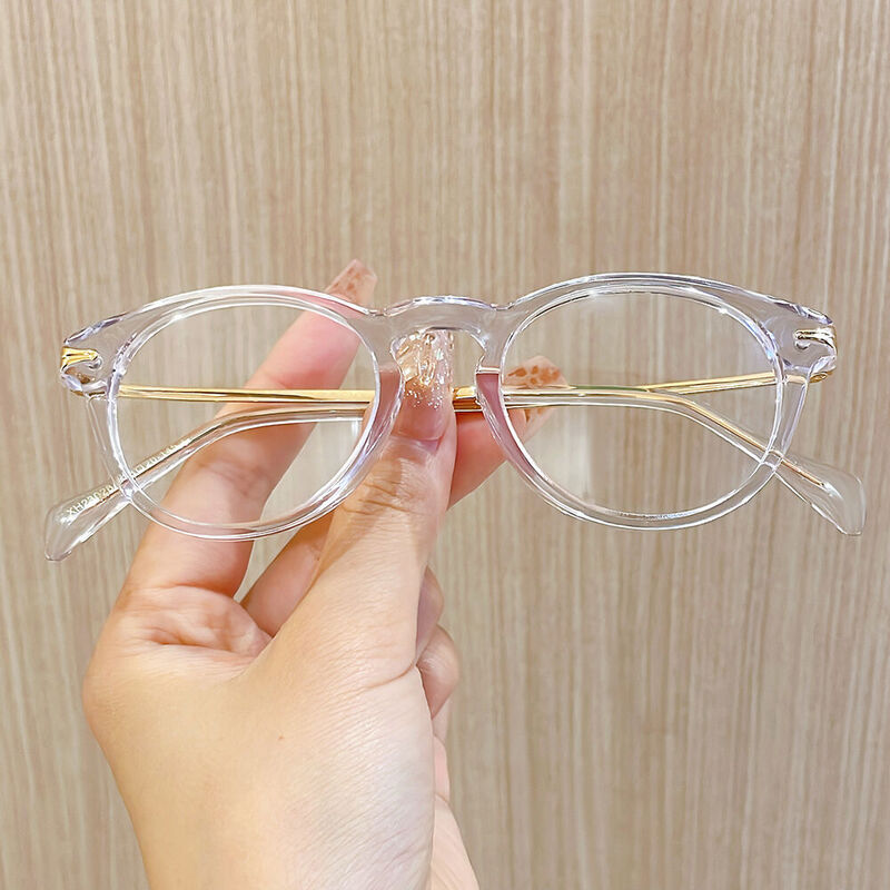 Saxton Round Clear Glasses