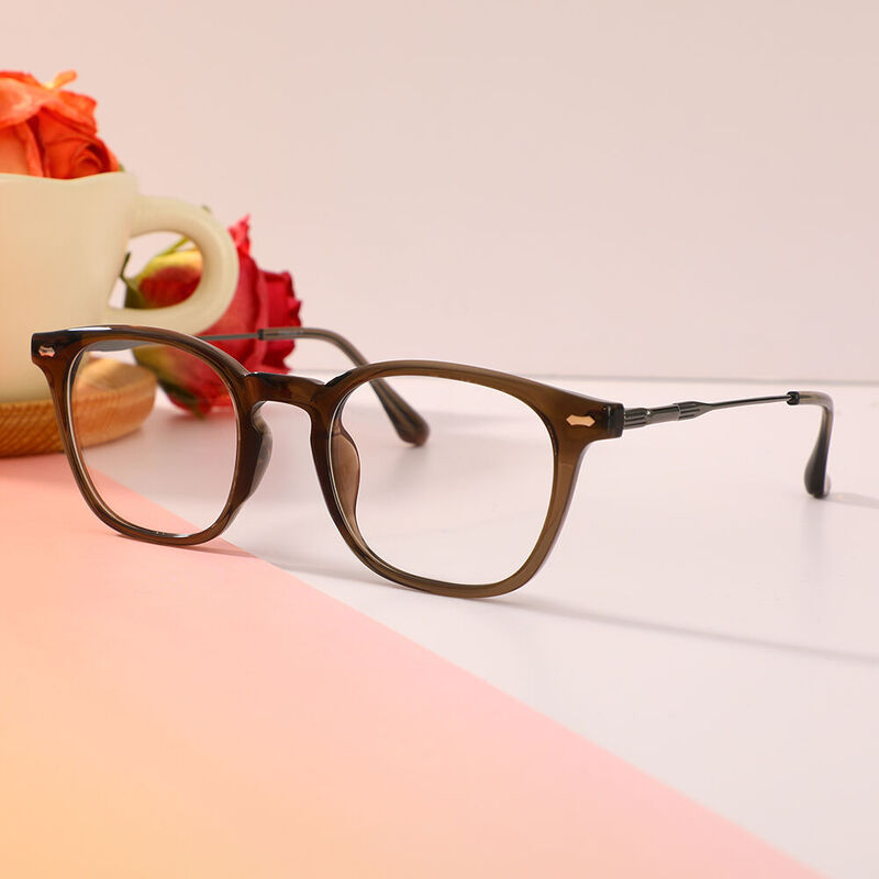 Pepys Square Brown Glasses